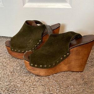 Jeffrey Cambell Hunter Green Wedge platform